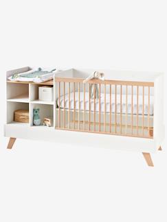 Chambre et rangement-Chambre-Lit bébé, lit enfant-Lit bébé-Lit combiné 4 en 1 évolutif avec rangements et table à langer COMBINID