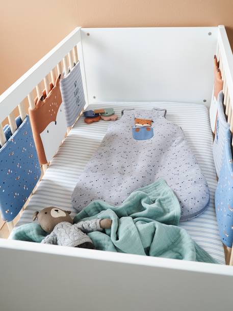 Tour de lit pare-chocs BABY FOX bleu / multicolore 3 - vertbaudet enfant 