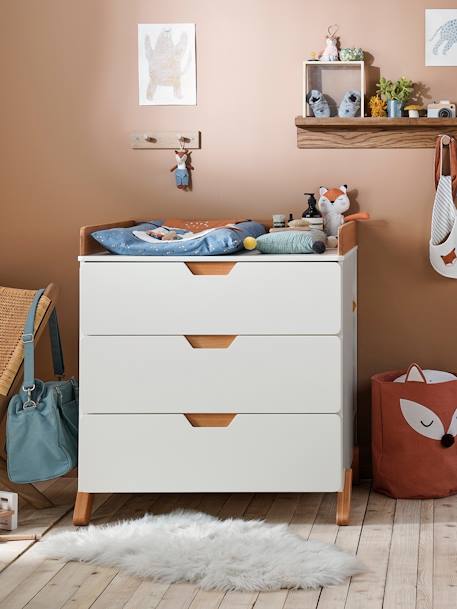 Commode à langer LIGNE PIROUETTE blanc - bois 1 - vertbaudet enfant 