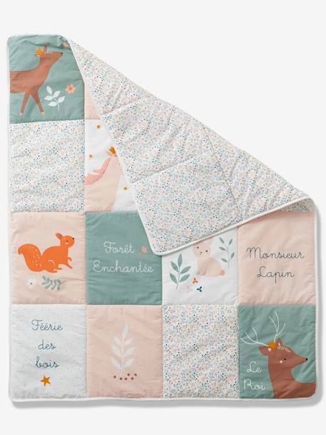 Tapis de sol patchwork FORET ENCHANTEE rose / multicolore 2 - vertbaudet enfant 