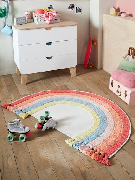 Tapis Arc-en-ciel rose multicolore 2 - vertbaudet enfant 