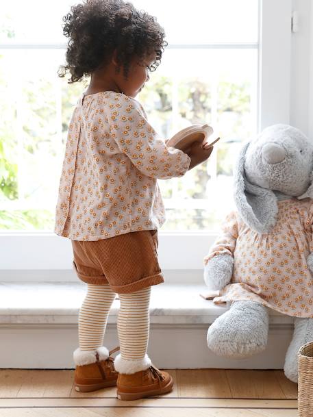 Short en velours côtelé bébé fille marine+noisette 9 - vertbaudet enfant 