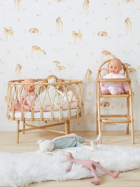 Lit poupon en rotin beige 3 - vertbaudet enfant 