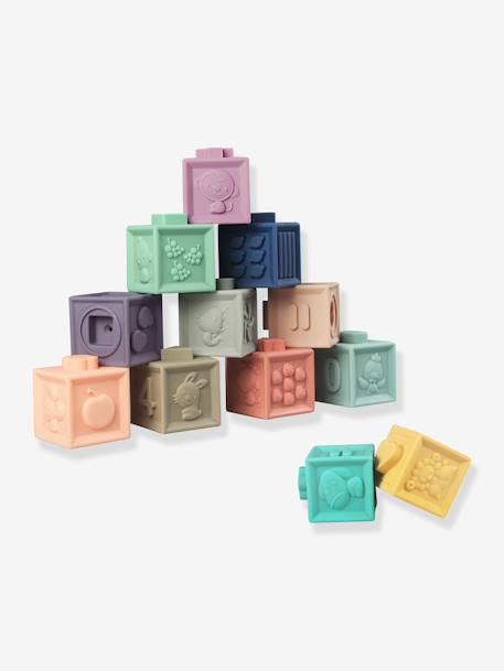 Mes premiers cubes éducatifs - Babytolove PASTEL MULTICOLORE 1 - vertbaudet enfant 