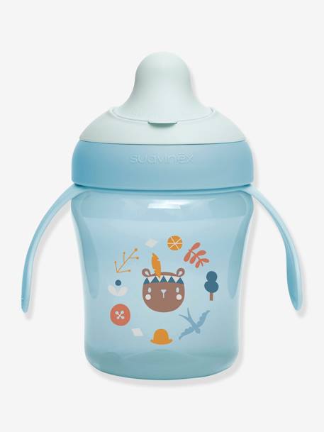 Tasse d'apprentissage avec anses et bec rigide SUAVINEX FORET BLEU 1 - vertbaudet enfant 