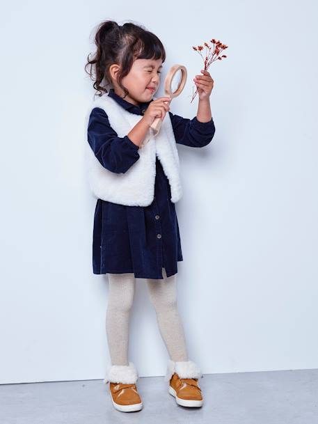 Gilet sans manches imitation fourrure fille BLANC CLAIR UNI+blush 4 - vertbaudet enfant 