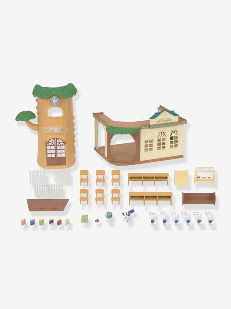 L'école de la forêt SYLVANIAN FAMILIES MARRON CLAIR UNI AVEC DECOR 2 - vertbaudet enfant 