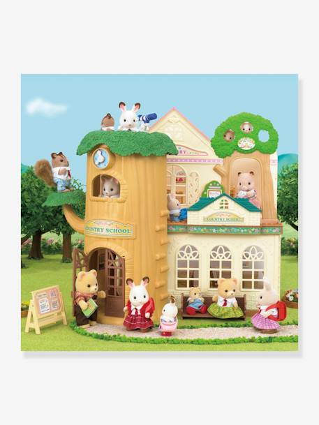 L'école de la forêt SYLVANIAN FAMILIES MARRON CLAIR UNI AVEC DECOR 4 - vertbaudet enfant 