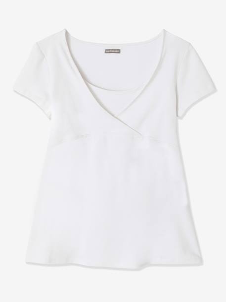 Lot de 2 T-shirts cache-coeur grossesse et allaitement Lot marine/gris+Lot noir/blanc+Lot noir/rose pâle 16 - vertbaudet enfant 