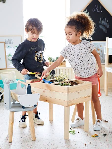 Carré potager en bois beige 3 - vertbaudet enfant 