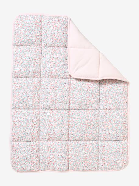 Tapis fond de parc VERTBAUDET imprimé coeurs+rose/fleurs 4 - vertbaudet enfant 