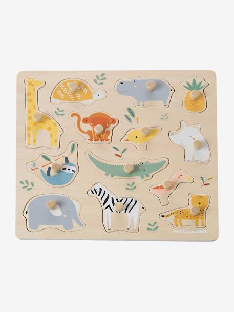 Puzzle boutons Jungle en bois FSC® multicolore 7 - vertbaudet enfant 