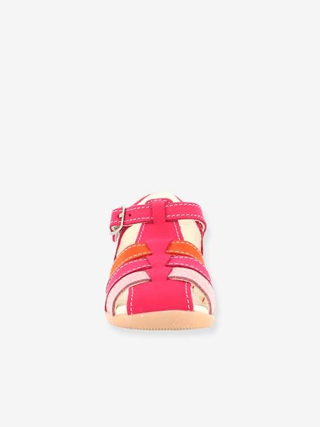 Sandales cuir bébé fille Bigfly 2 KICKERS® rose orange tricolore 6 - vertbaudet enfant 