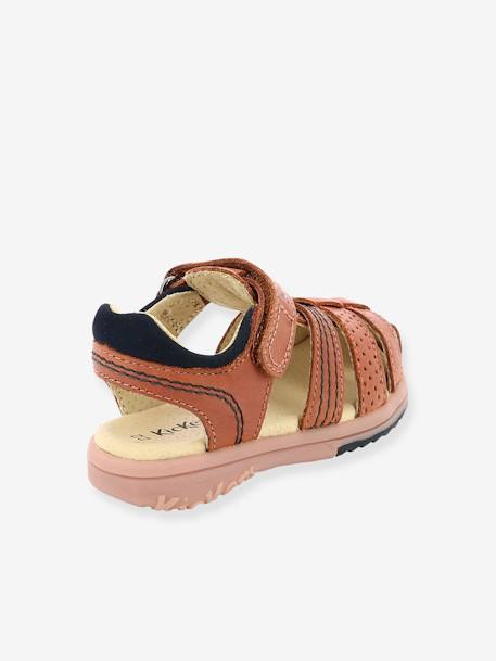 Sandales cuir garçon Platinium KICKERS® camel+marine 4 - vertbaudet enfant 