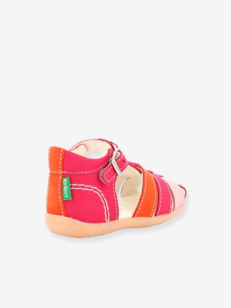 Sandales cuir bébé fille Bigfly 2 KICKERS® rose orange tricolore 4 - vertbaudet enfant 