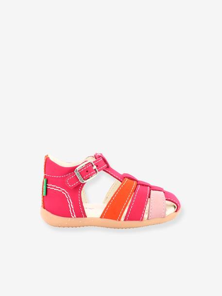 Sandales cuir bébé fille Bigfly 2 KICKERS® rose orange tricolore 2 - vertbaudet enfant 