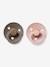 Lot de 2 sucettes-tétines BIBS Colour, taille 1 de 0 à 6 mois Blush & dark oak+Night Blush & vanilla glow+Night Sage & cloud glow+Sage & hunter green+Woodchuck & blush 1 - vertbaudet enfant 