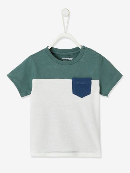 Bébé-T-shirt, sous-pull-T-shirt-T-shirt colorblock bébé manches courtes