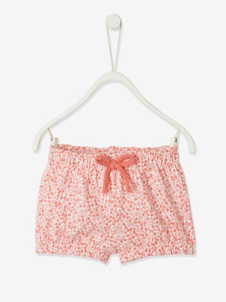 Short bébé fille en maille blanc imprimé+bleu royal imprimé+moutarde imprimé+vert sauge 1 - vertbaudet enfant 