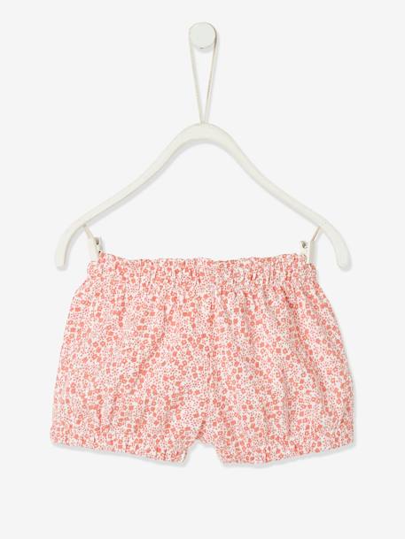 Short bébé fille en maille blanc imprimé+bleu royal imprimé+moutarde imprimé+vert sauge 2 - vertbaudet enfant 