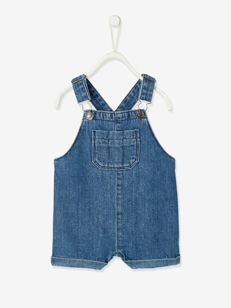 Salopette courte en denim bébé stone 3 - vertbaudet enfant 