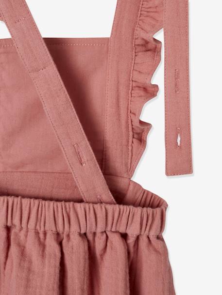 Robe-salopette en gaze de coton bébé caramel+lilas+vert céladon+vieux rose 19 - vertbaudet enfant 