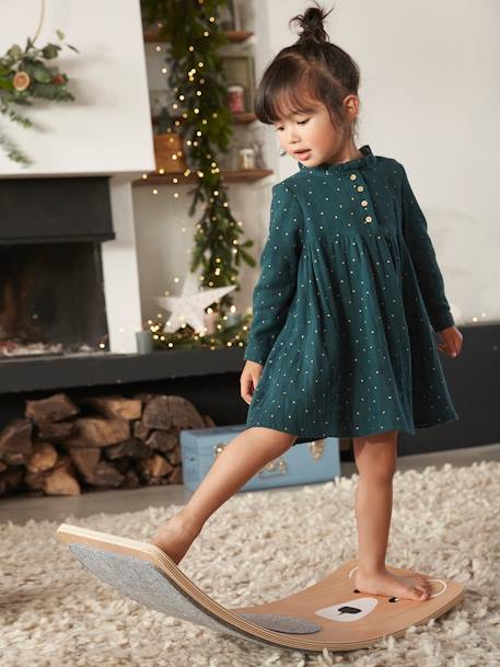 Robe en gaze de coton détails fantaisie fille  - vertbaudet enfant