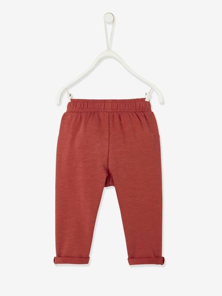 Pantalon molleton bébé garçon uni BASICS beige sable+bleu ardoise+bleu clair+brique+caramel+gris clair chiné+Marine grisé+tilleul foncé 10 - vertbaudet enfant 