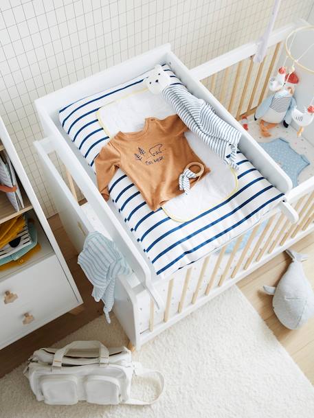 Plan à langer universel 52 cm pour lits bébé April blanc 4 - vertbaudet enfant 