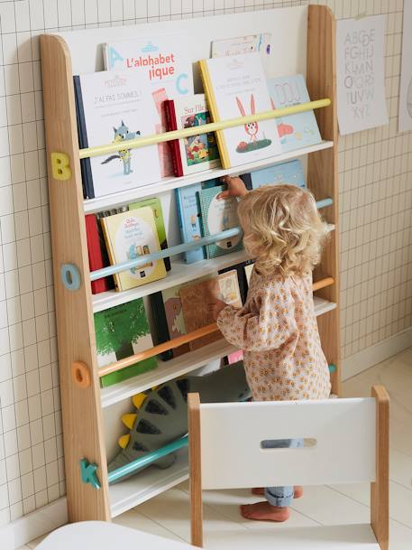 Présentoir à livres Books blanc/bois 3 - vertbaudet enfant 