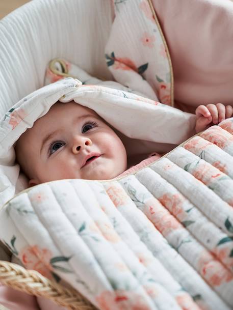 Nid d'ange en gaze de coton EAU DE ROSE écru / rose 7 - vertbaudet enfant 