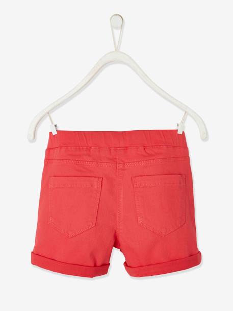 Short tregging Basics fille détail en macramé abricot poudré+fraise+vert 6 - vertbaudet enfant 