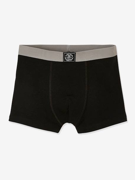 Lot de 5 boxers garçon BASICS lot gris chiné rayé 6 - vertbaudet enfant 