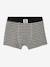 Lot de 5 boxers garçon BASICS lot gris chiné rayé 2 - vertbaudet enfant 