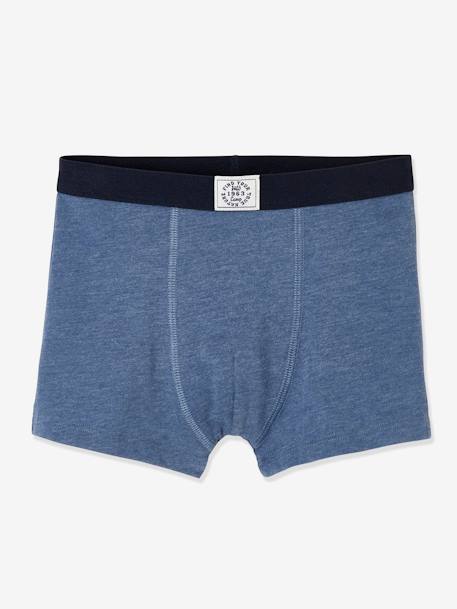 Lot de 5 boxers garçon  BASICS bleu clair 4 - vertbaudet enfant 