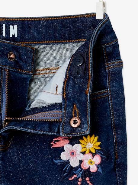 Jean slim brodé MorphologiK 'waterless' fille tour de hanches MEDIUM denim brut 7 - vertbaudet enfant 