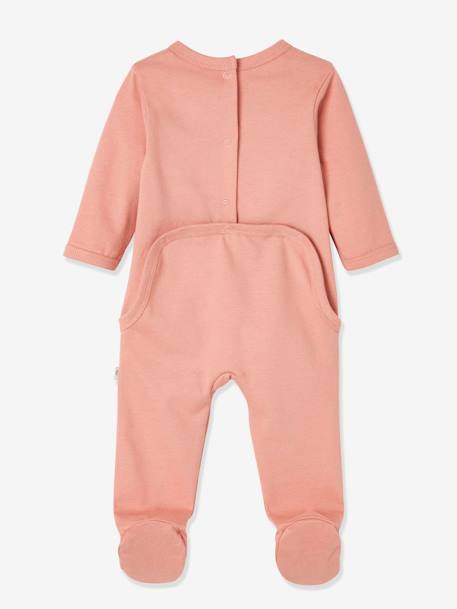 Lot de 2 pyjamas bébé ouverture naissance en coton bio bois de rose foncé 4 - vertbaudet enfant 