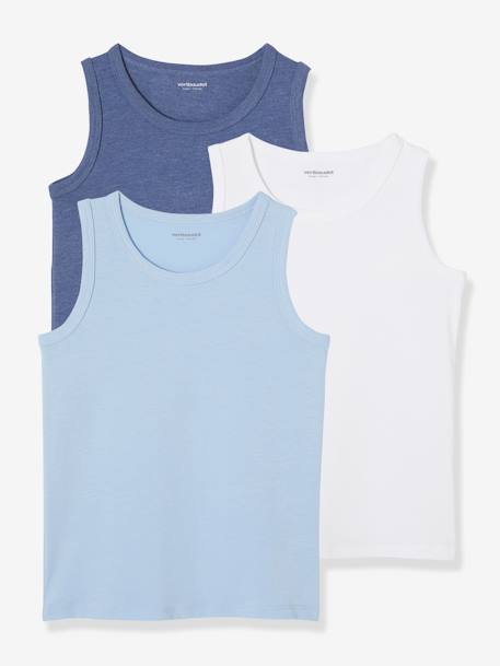 Petit Lem - Camisole Sous-vêtements Garçon 8 Ans Bleu Automne/Hiver22