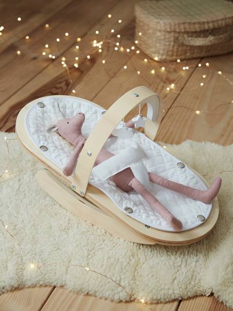 Transat poupon en bois FSC® blanc 1 - vertbaudet enfant 