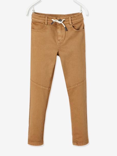 Pantalon slim couleur facile à enfiler garçon BEIGE+bleu nuit 2 - vertbaudet enfant 