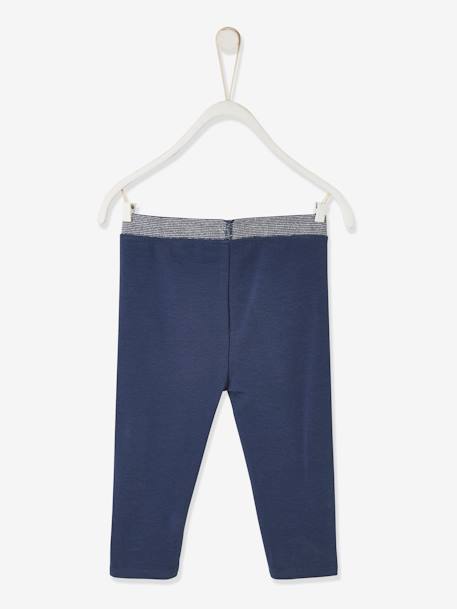 Legging bébé fille ceinture pailletée Oeko-Tex® abricot+marine 5 - vertbaudet enfant 