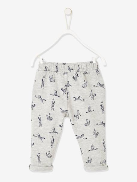 Pantalon molleton bébé garçon gris clair chiné 2 - vertbaudet enfant 