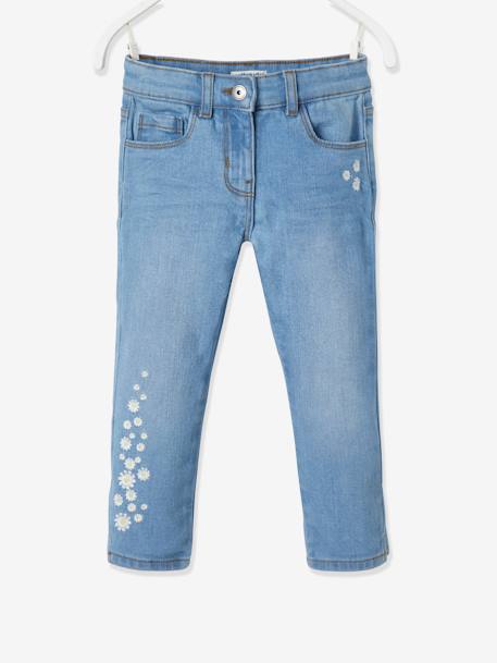 Pantacourt brodé fleurs fille double stone 1 - vertbaudet enfant 