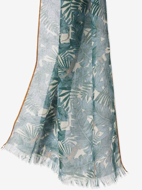 Foulard garçon imprimé jungle vert grisé 2 - vertbaudet enfant 