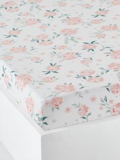 Linge de maison et décoration-Drap-housse bébé EAU DE ROSE