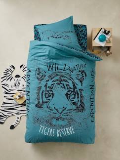 Linge de maison et décoration-Linge de lit enfant-Housse de couette-Parure fourre de duvet + taie d'oreiller TIGER