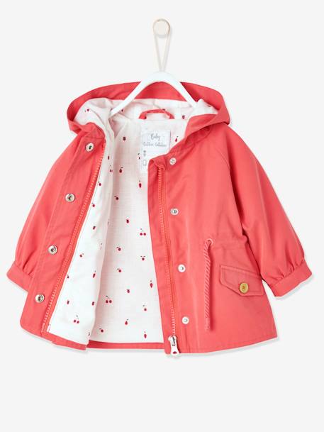 Parka à capuche bébé fille corail 2 - vertbaudet enfant 