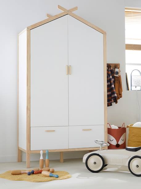 Armoire cabane ROBINSON blanc mate 6 - vertbaudet enfant 