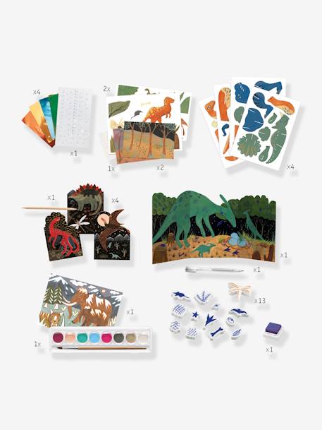 Coffret le Monde des dinosaures DJECO VERT 4 - vertbaudet enfant 