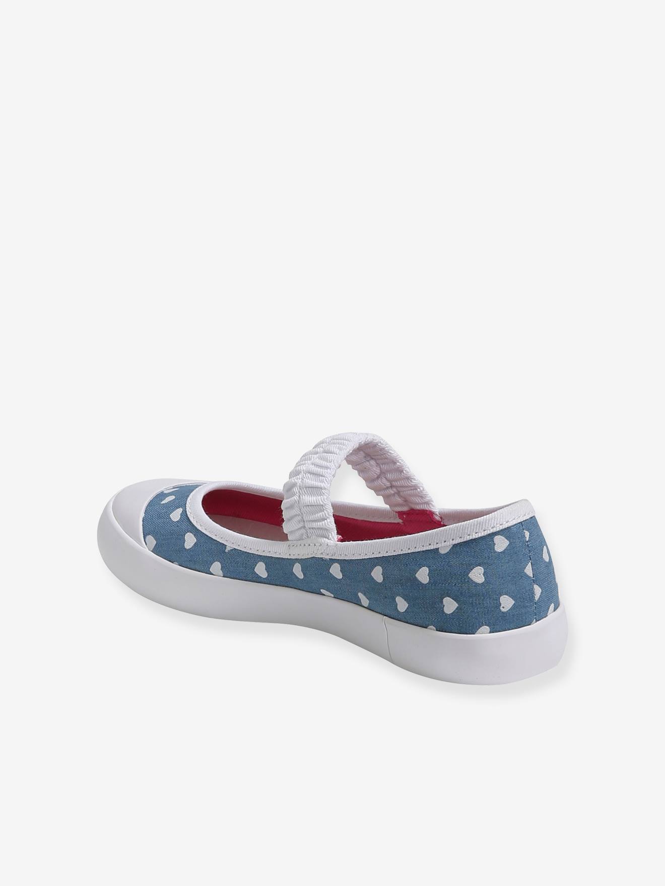 Ballerines en toile fille blanc